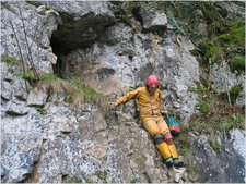 jarvist frost - powershot g5 - Eglwys Faen - alex leaving via entrance 3