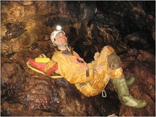 rainbow inlet james kp resting on ledges near crawl inlet